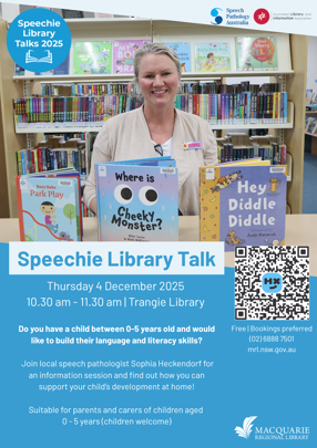 Speechie Library Talk with Sophia Heckendorf - Trangie Library